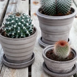 Planet Mars flower pot Ø12 cm, grey