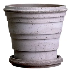 Planet Saturn flower pot Ø16 cm, grey