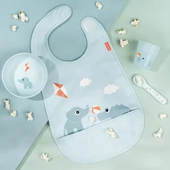 Playground bib with velcro, Blue