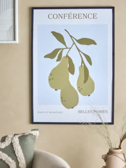 Poire poster with frame 52x72 cm, Poire-black pine