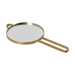 Poise hand mirror, brass
