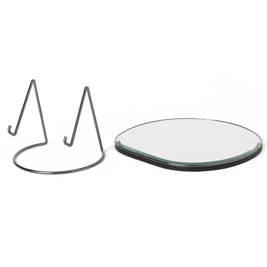 Pond table mirror, Dark chrome
