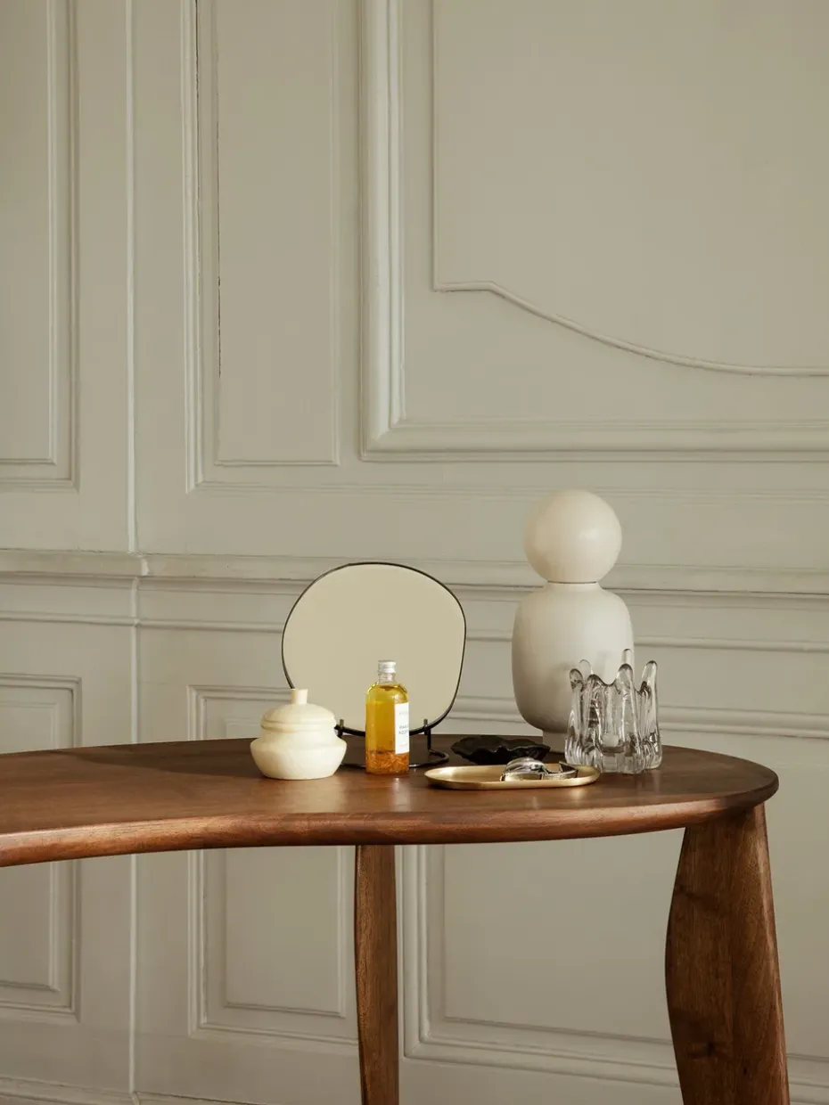 Pond table mirror, Dark chrome