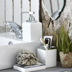 Portia soap dispenser, white-silver