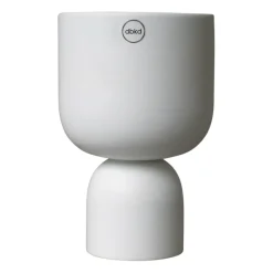 Post flower pot Ø13 cm, White