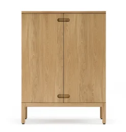 Prio cabinet high, Oak natural oil. wooden door