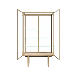 Private display cabinet, Glass. light stained oak