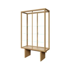 Private display cabinet, Glass. light stained oak