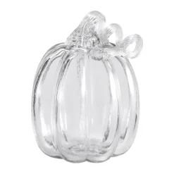 Pumpkin decoration 14 cm, Clear