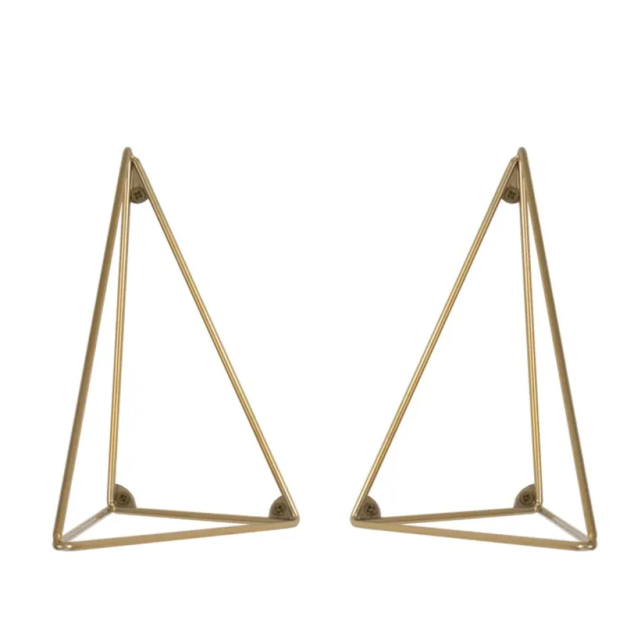 Pythagoras brackets, 2-pack, brass