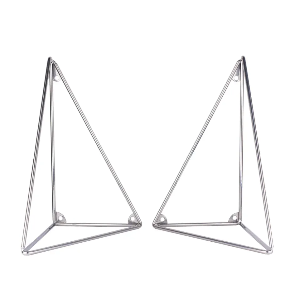 Pythagoras brackets, 2-pack, chrome