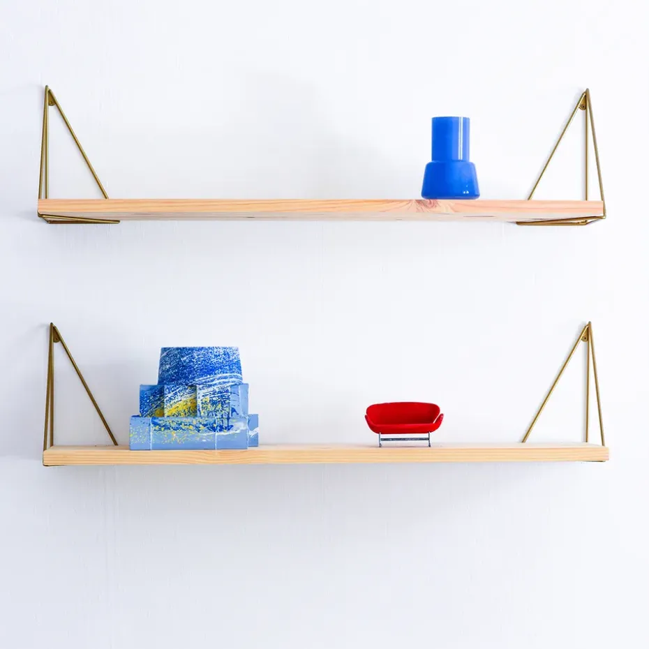 Pythagoras Play shelf, brass