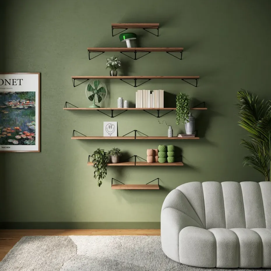Pythagoras shelf, walnut