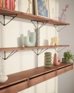 Pythagoras shelf, walnut