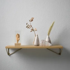 Pythagoras XS shelf, oak, brass