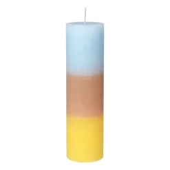 Rainbow block candle 25 cm, Pineapple cloud