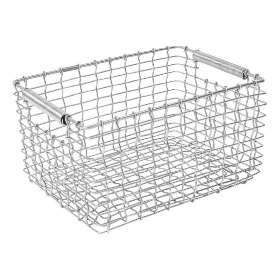 Rectangular 15 storage basket, Galvanised steel