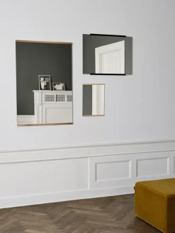 Rectangular wall mirror 30x40 cm, Ash