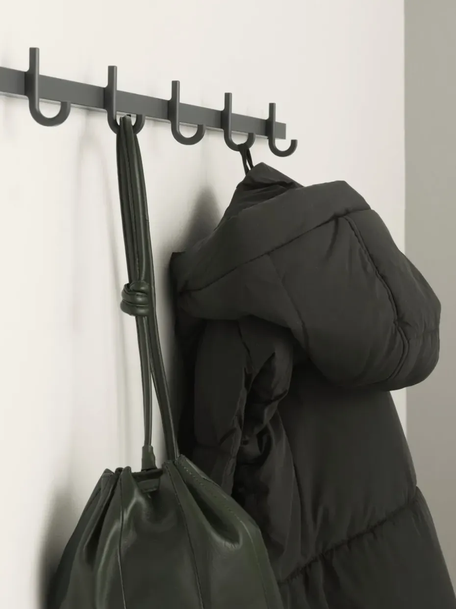 Relief hook rack large 123 cm, Grey