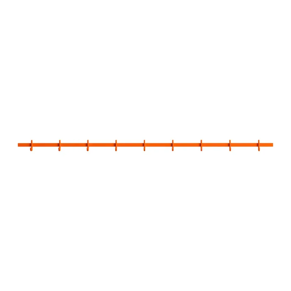 Relief hook rack large 123 cm, Orange