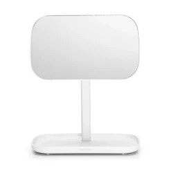 ReNew mirror with storage tray, white