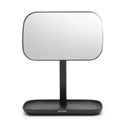 ReNew mirror with storage tray, dark grey