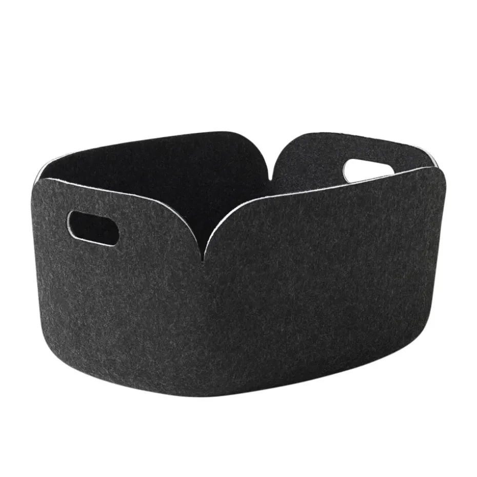 Restore storage basket, Black melange (black)