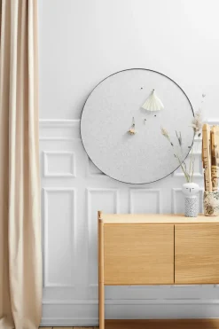 Retell pinboard Ø80 cm, Light grey