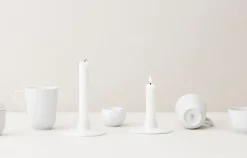 Rhombe candle holder 3 cm, White