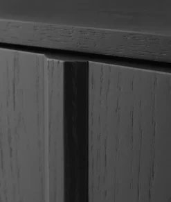 Rib sideboard low, Soft Black