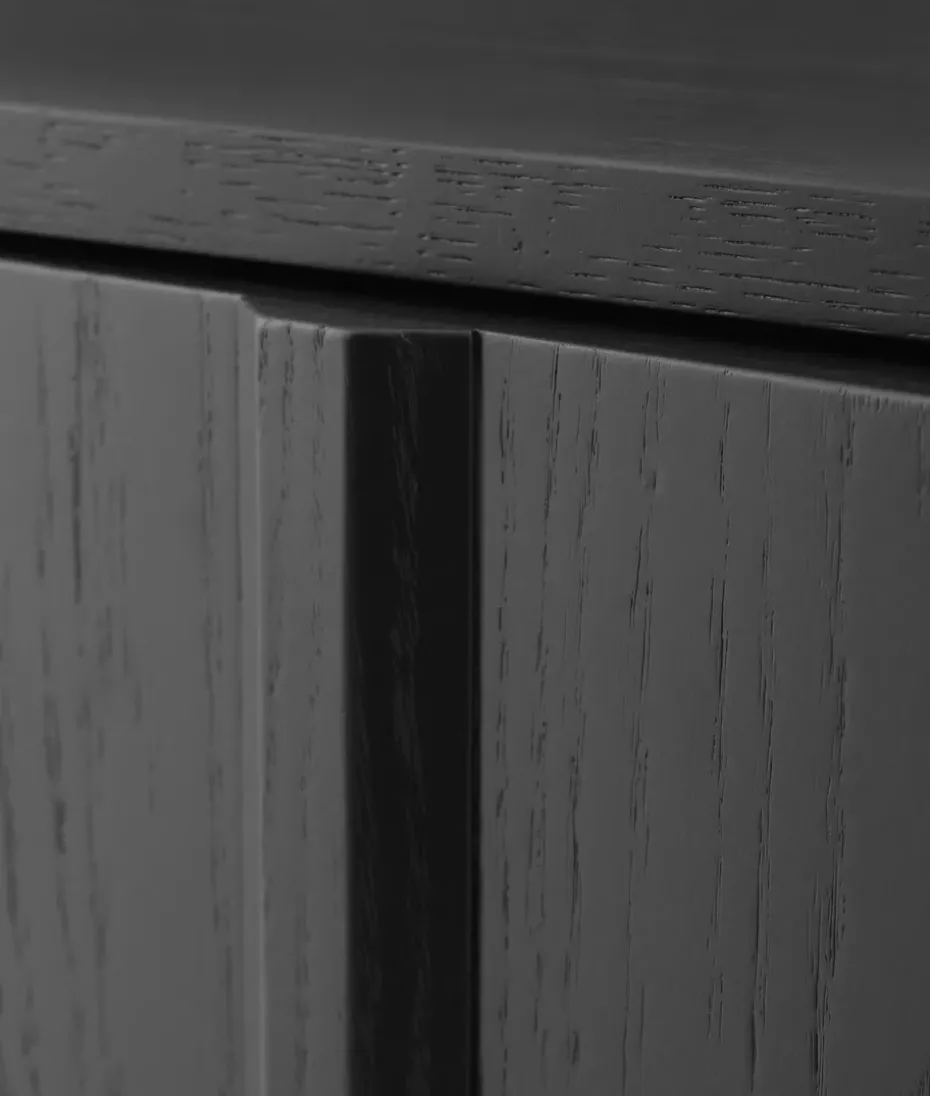 Rib sideboard low, Soft Black