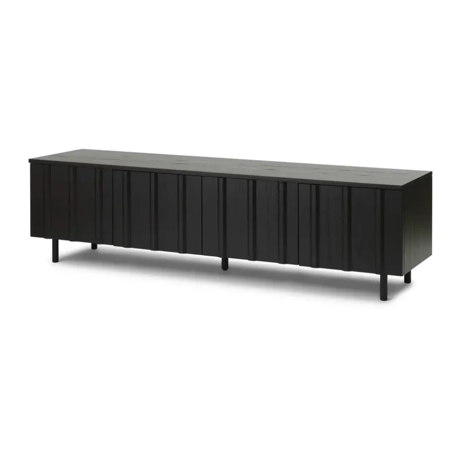 Rib sideboard low, Soft Black