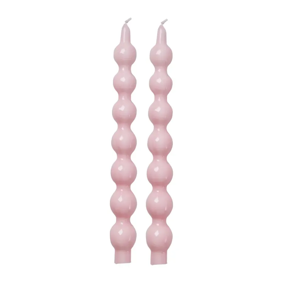 Rice candles 30.2 cm 2-pack, Soft pink