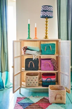 Rice raffia storage basket, Nature