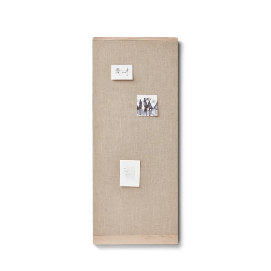 Rim notice board 60x145 cm, White oak