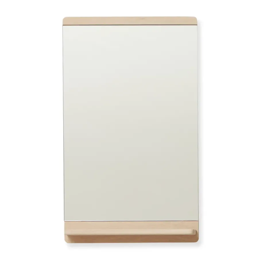 Rim wall mirror 40x68 cm, White oak