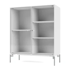 Ripple II display cabinet 69.6x82.2x30 cm, Snow-legs chrome