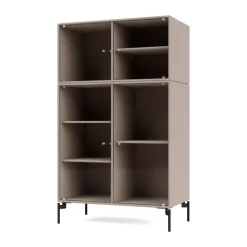 Ripple III display cabinet 69.6x117.6x38 cm, Mushroom-legs black