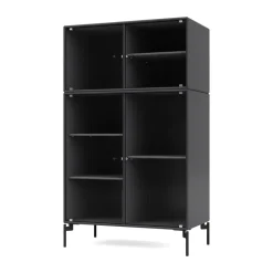 Ripple III display cabinet 69.6x117.6x38 cm, Anthracite-legs black