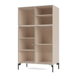 Ripple III display cabinet 69.6x117.6x38 cm, Clay-legs black