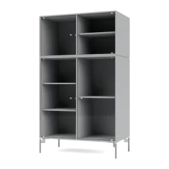 Ripple III display cabinet 69.6x117.6x38 cm, Fjord-legs chrome