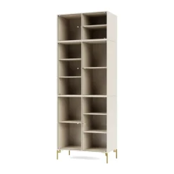 Ripple IV display cabinet 69.6x187.2x38 cm, Oat-legs brass