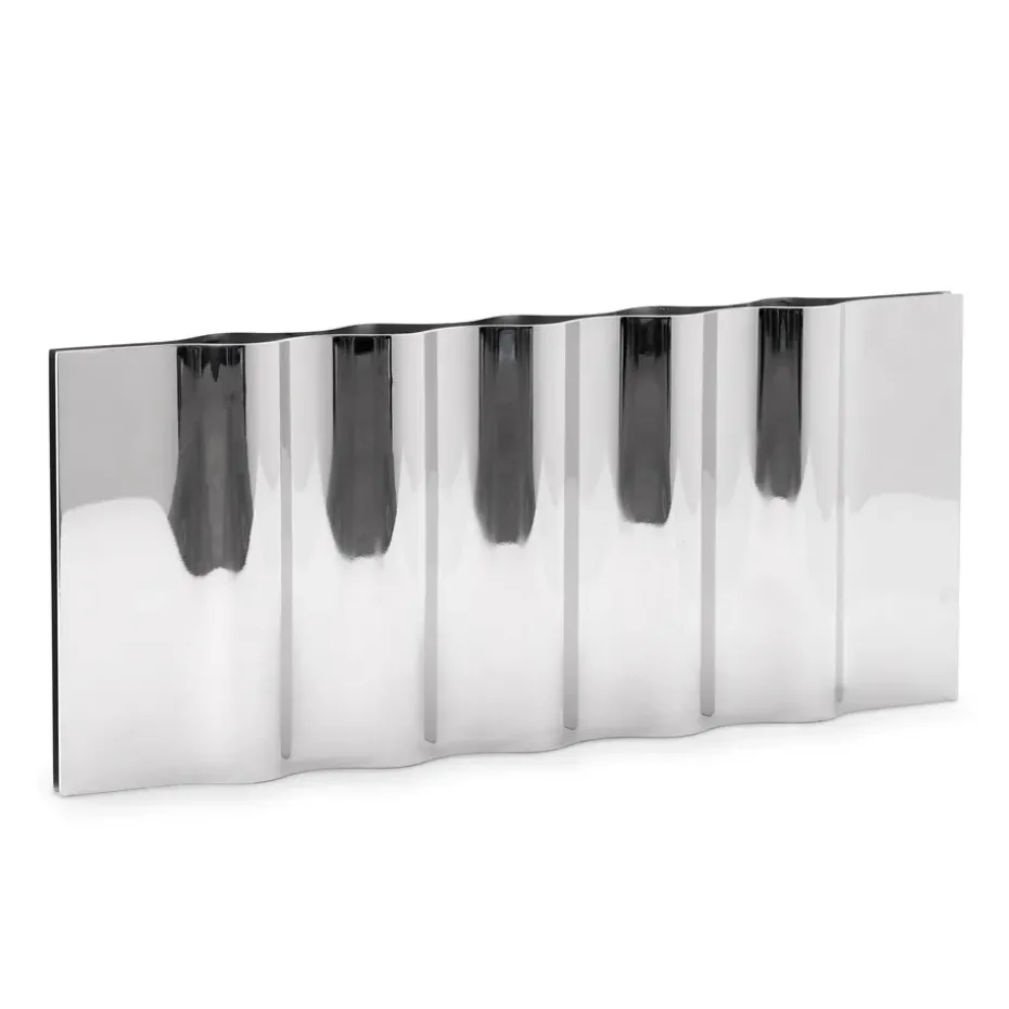 Ripply candle sticks, Stainless steel