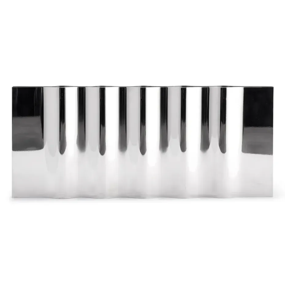 Ripply candle sticks, Stainless steel