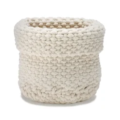 Rope storage basket, nature white