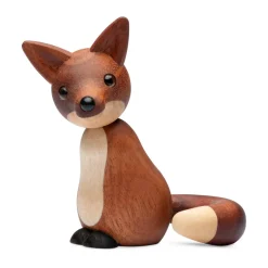 Roxy fox decoration 10 cm, Mahogany
