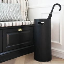 Ørskov umberella stand, black with white stitching
