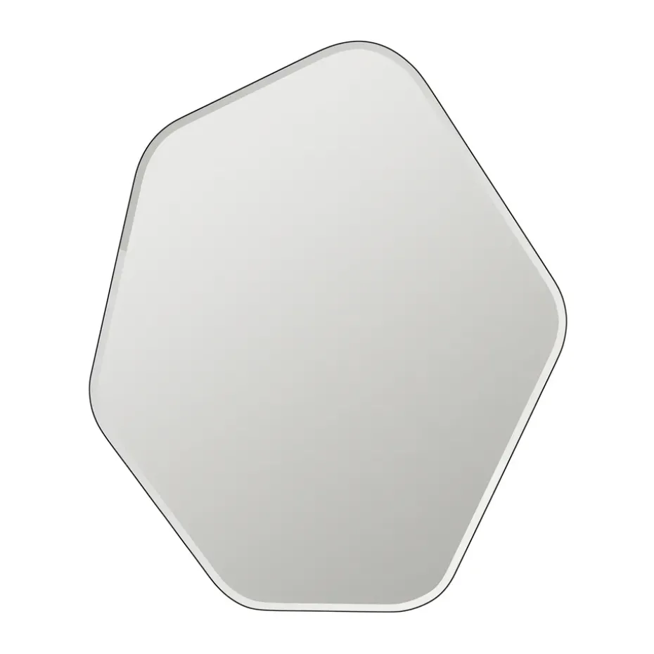 Ruby wall mirror 60x50 cm, Clear-black