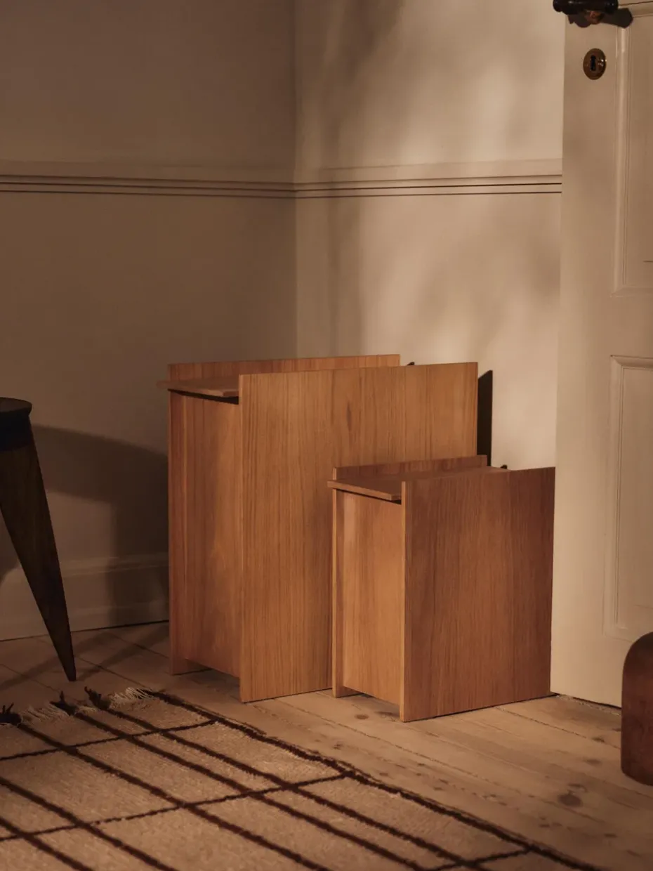 Sama waste bin, Oak, 50 L