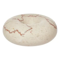 Savi marble candle sticks small 4 cm, off white